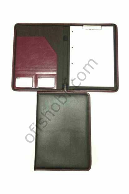 2K Sekreterlik Fermuarlı A4 414-4 Bordo 100 Yaprak 25,5x34 Cm