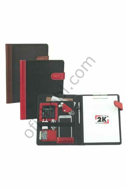 2K Sekreterlik Hesap Makineli A4 7001 Kahverengi 100 Yaprak 24,5x32 Cm