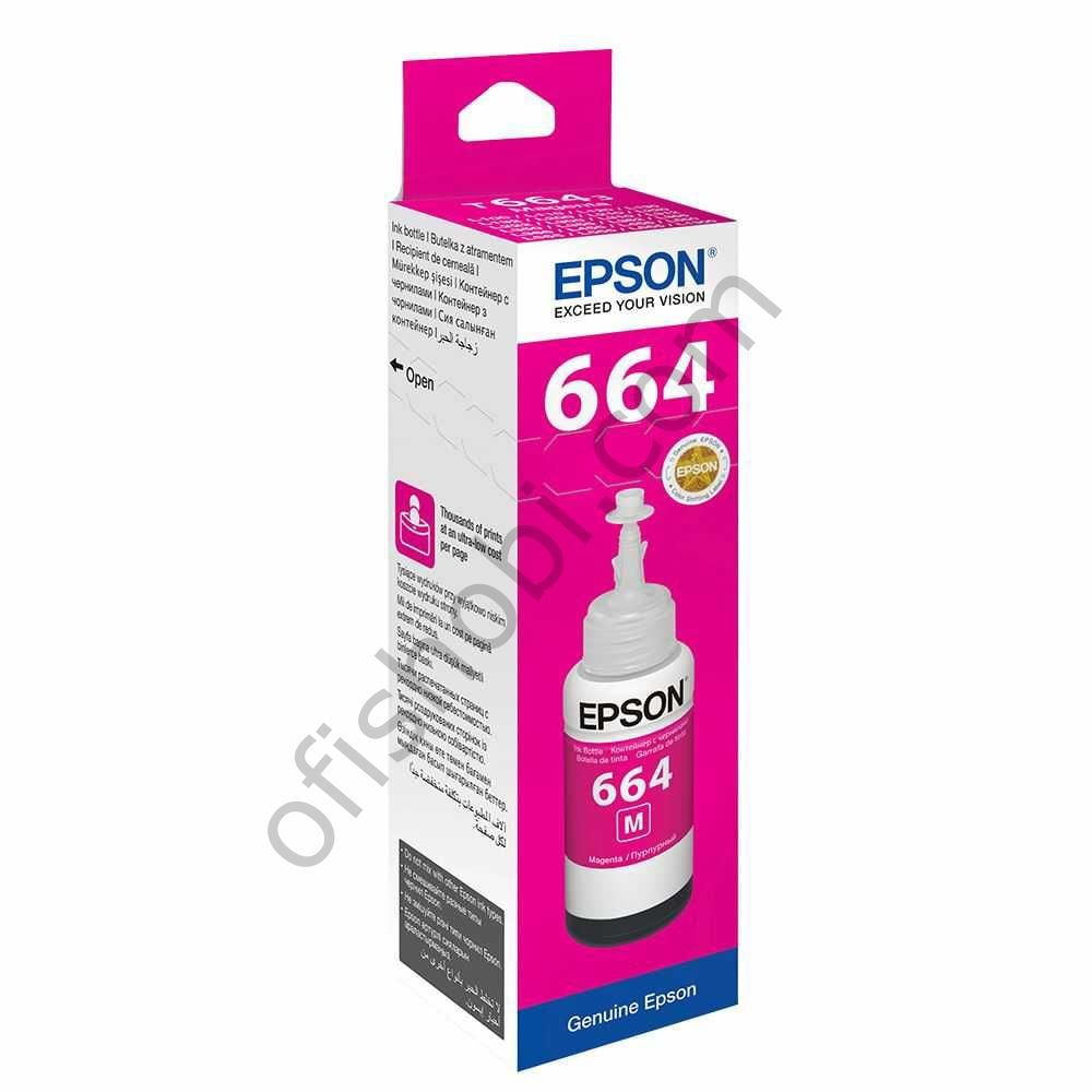 Epson T6643 Kırmızı Şişe Mürekkep