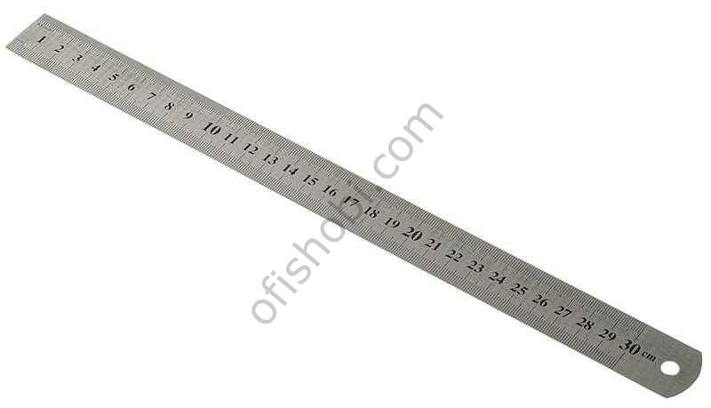 Kraf Çelik Cetvel 30 Cm İnch Ölçülü 530G