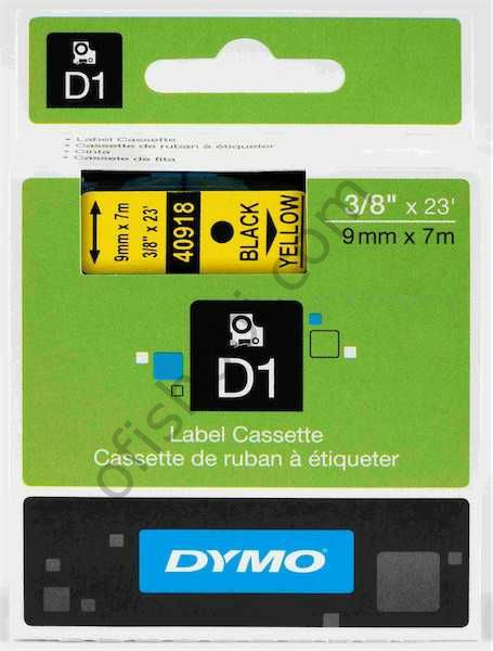 Dymo D1 Yedek Şerit 9 Mm x 7 Mt Sarı / Siyah