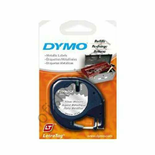 Dymo Letra Tag Metalik Şerit 12 Mm x 4 Mt Gri