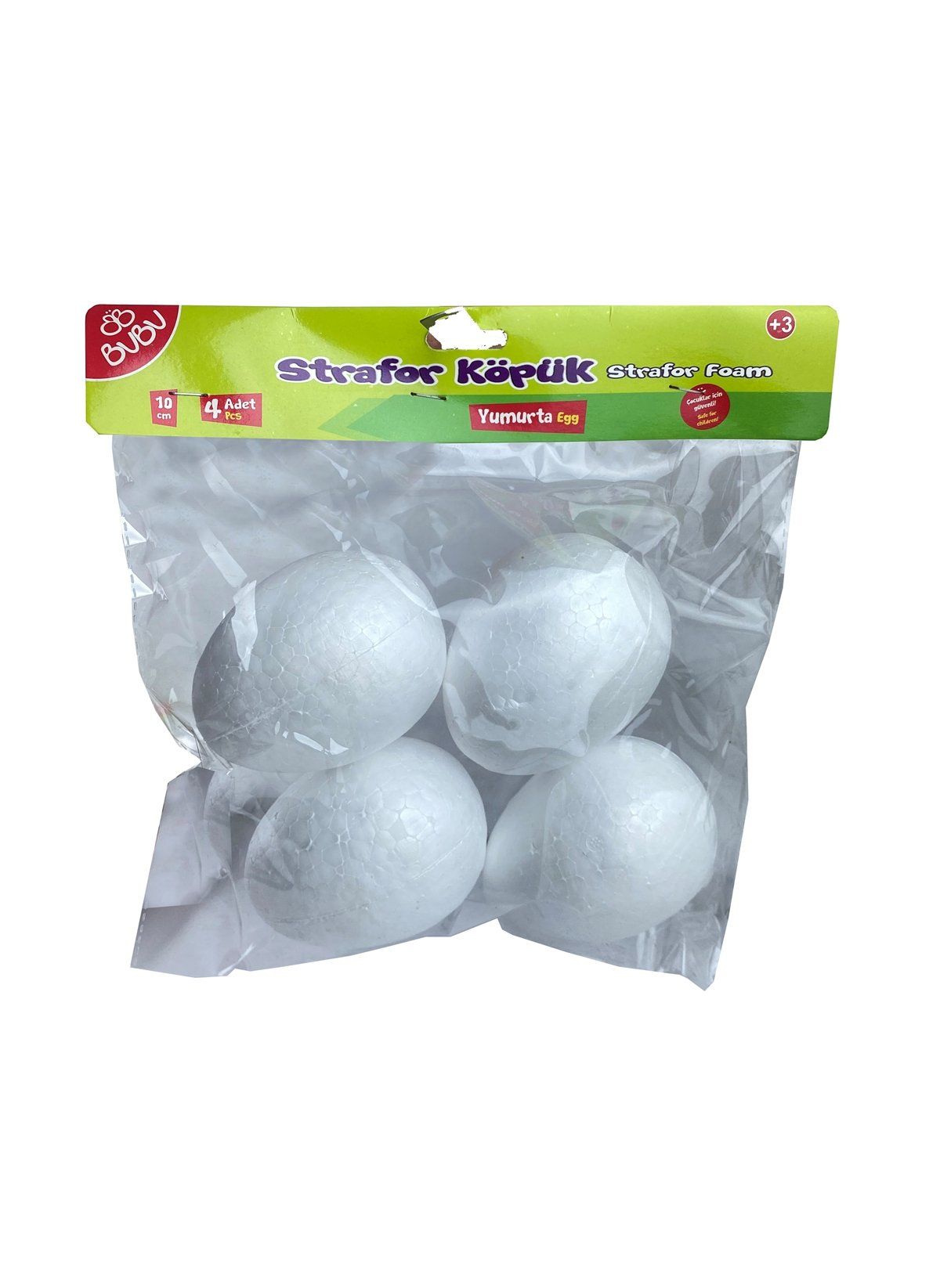 Bu-Bu Strafor Köpük Top 10 Cm 4 Lü