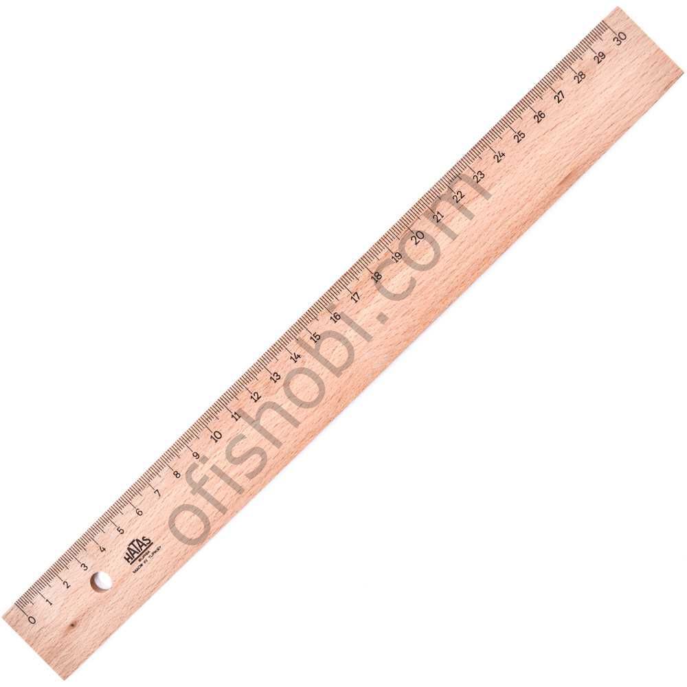 Hatas Tahta Cetvel Takviyesiz 30 Cm