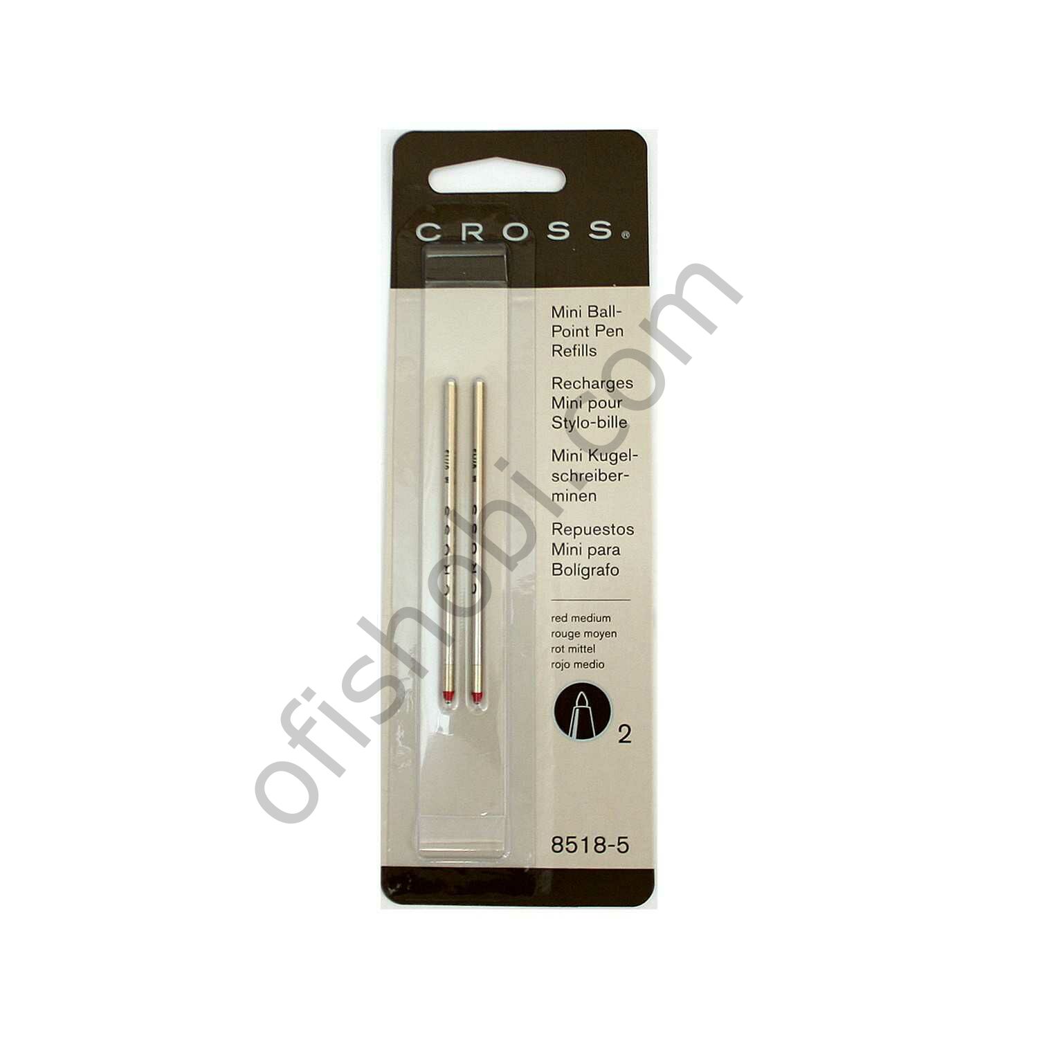 Cross 8518-5 Tech 3 Refil Kırmızı 2 Li (M)