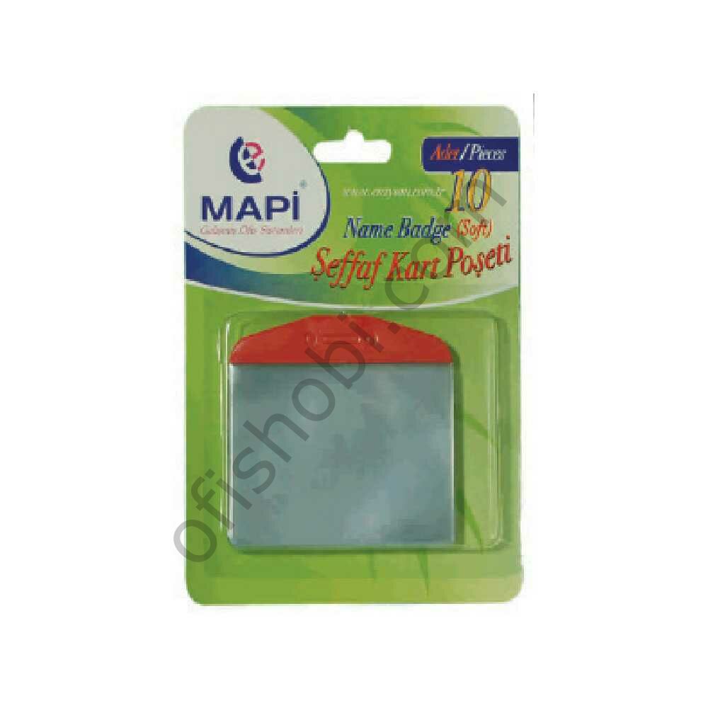 Mapi Pvc Kart Poşetleri Oval Şeffaf Şeritli 5 Ad