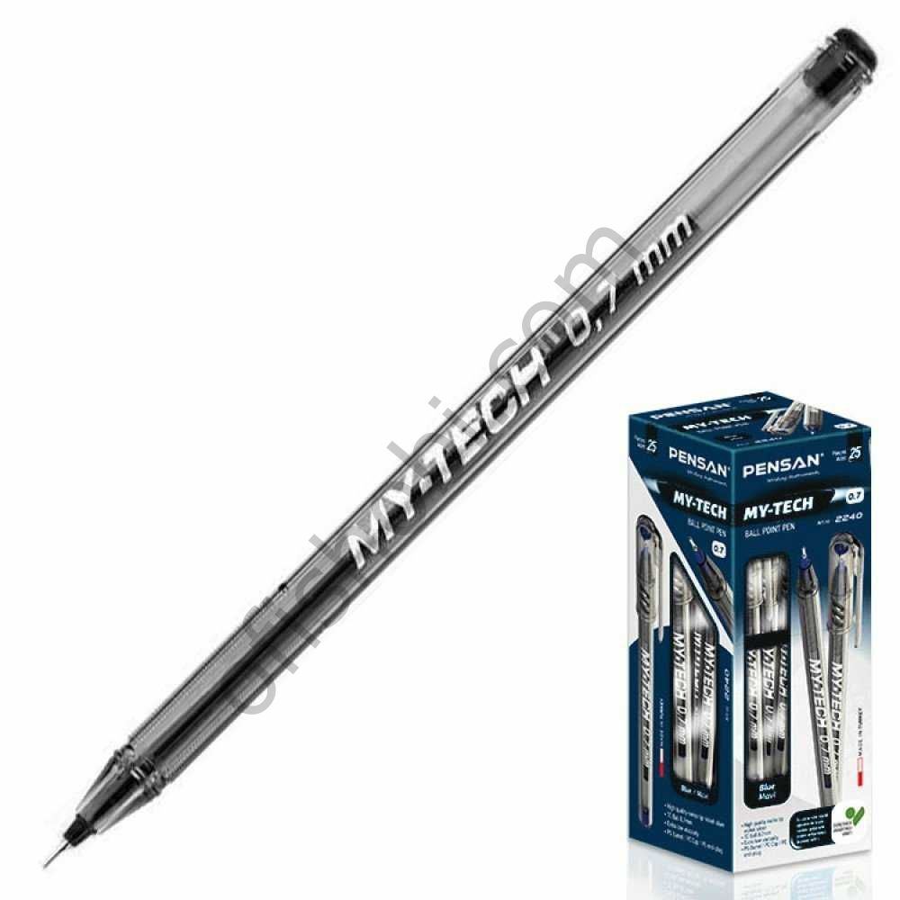 Pensan 0 7 Mm My-Tech Tükenmez Kalem Siyah Tekli