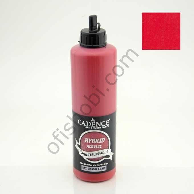 Cadence Hybrid Akrilik Multisurfaces H-053 Crımson Kırmızı 500 Ml