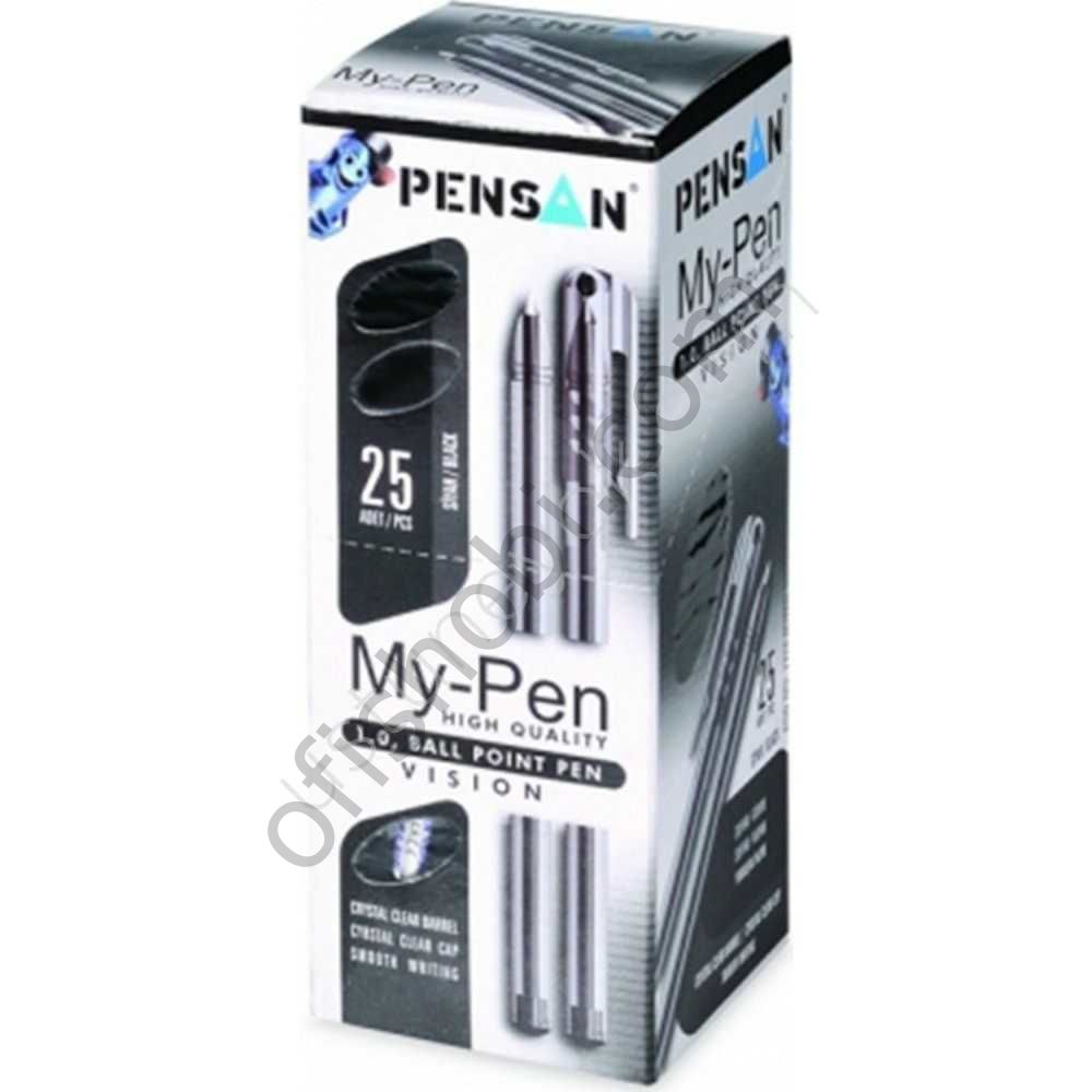 Pensan My-Pen Tükenmez Kalem Siyah 25 Li 1 Mm