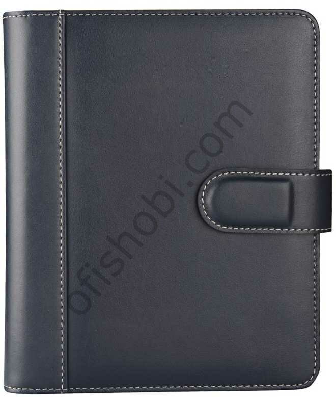 2K Organizer Ajanda Tarihsiz Kareli 4 Halkalı 5302 Lacivert 19,5x23 Cm