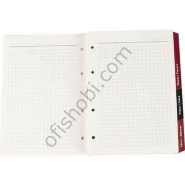 2K Organizer Ajanda Yedeği 4 Delikli Ydk3 Tarihsiz Kareli 15x21 Cm