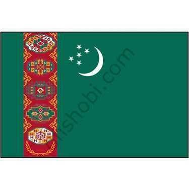Buket 30x45 Cm Türkmenistan Bayrağı