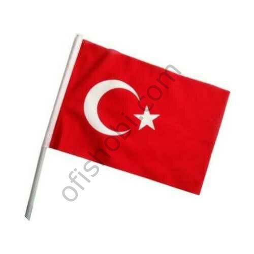 Buket 30x45 Cm Sopalı Türk Bayrağı Alpaka