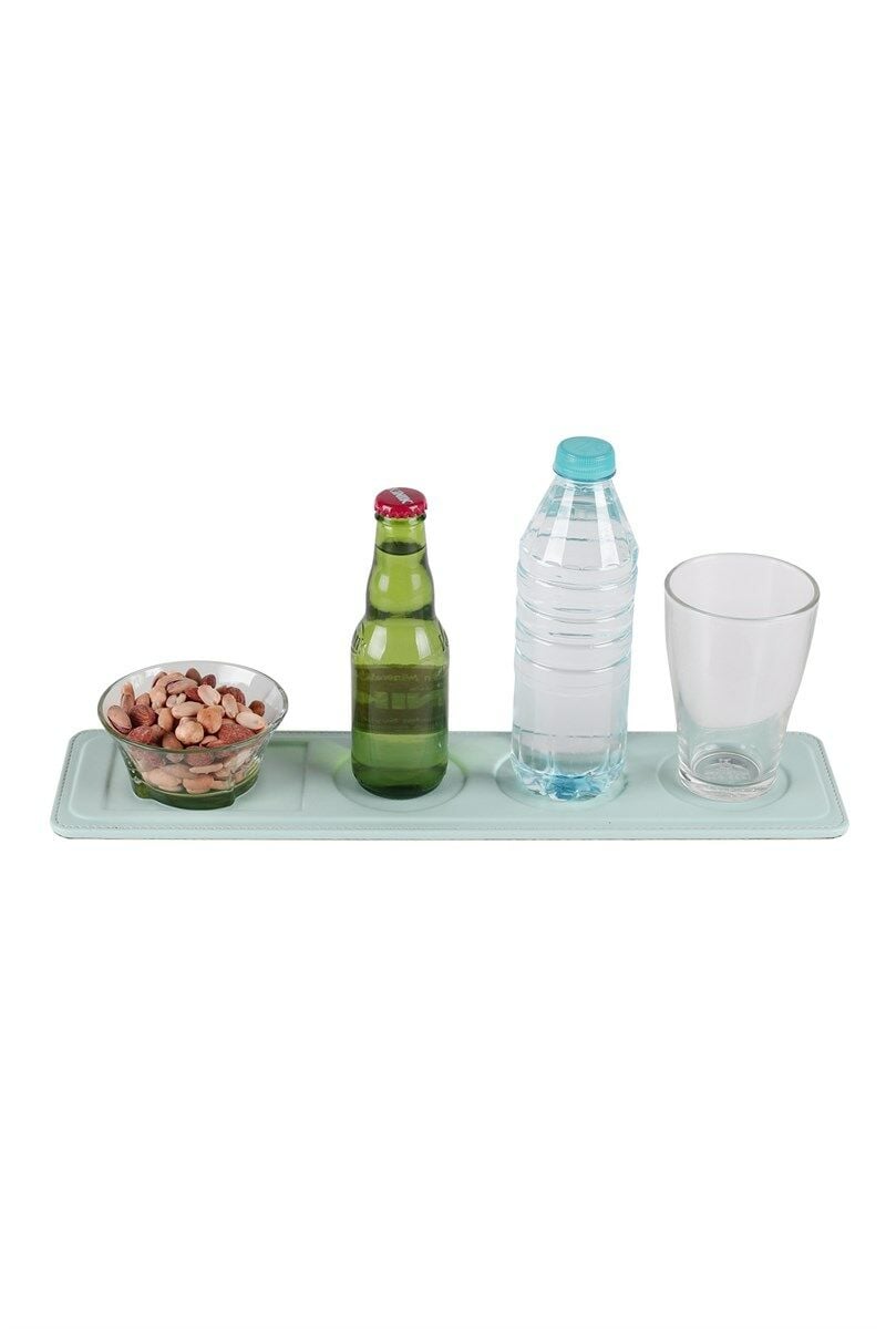 2K Bardaklık Şişelik Ve Çerezlik Masa Üstü 160-11 Su Yeşili 9,5x42 Cm