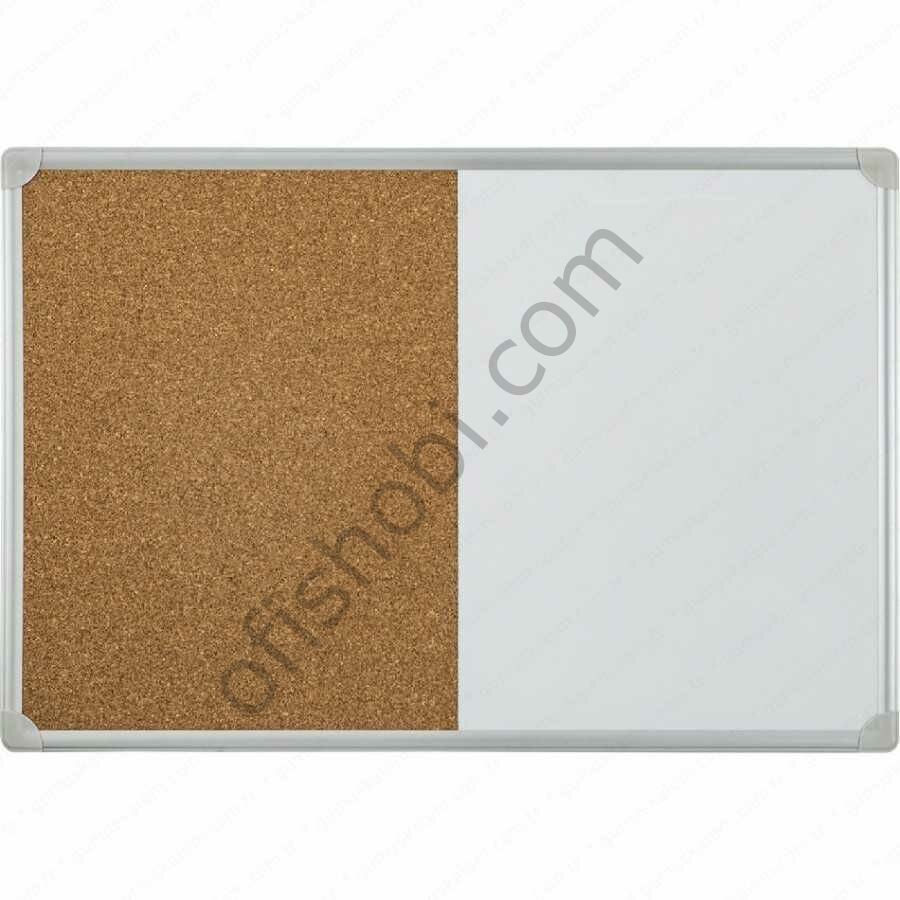 İnter 30x45 Elegant Çerçeve Duvara Monte Çift Fonksiyon Mantar Pano Yazı Tahtası