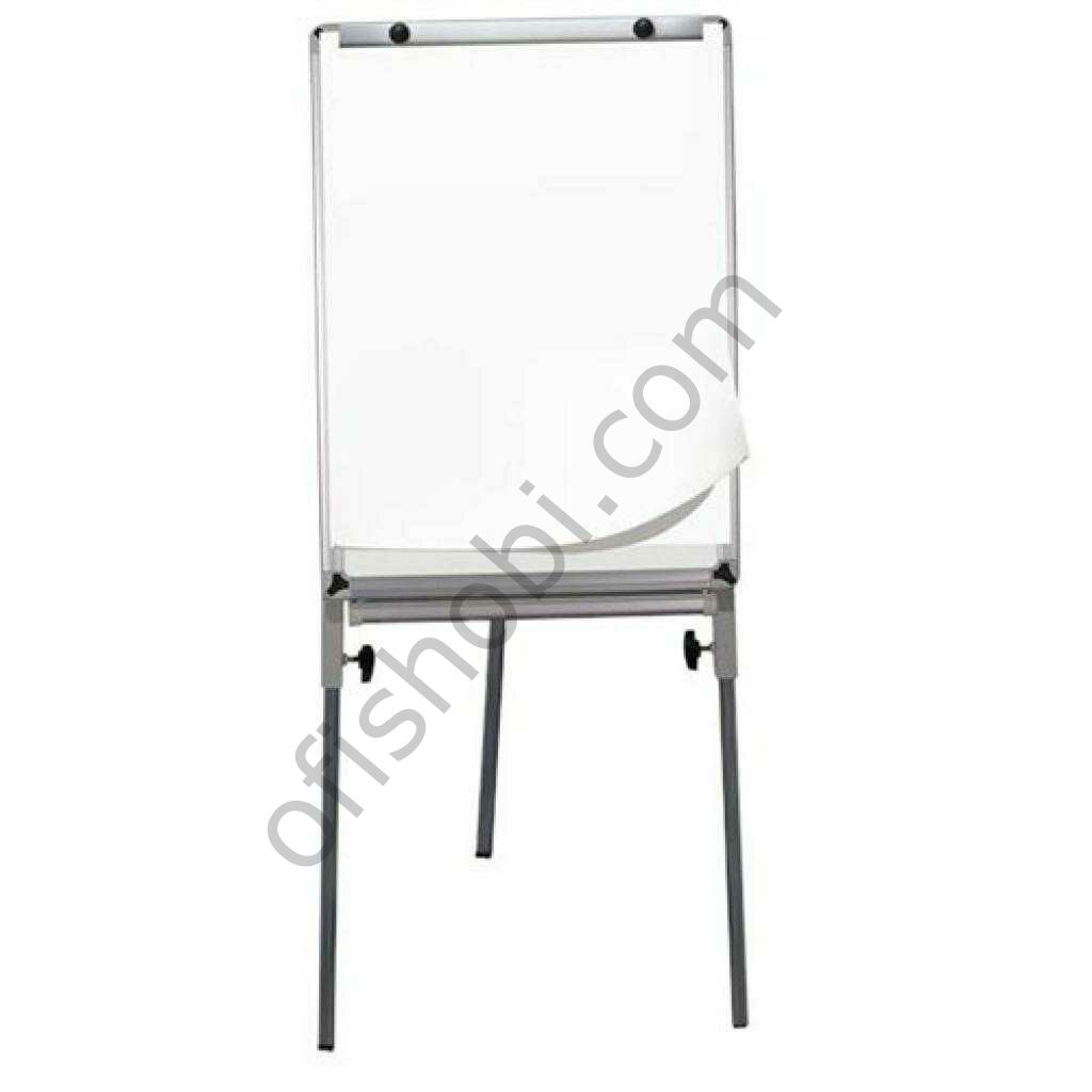 İnter 70x100 Elegant Çerçeve Laminant Yüzeyli Teleskopik Ayaklı Flip Chartlı Beyaz Yazı Tahtası