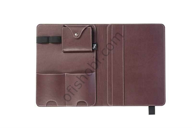 2K Organizer Ve Tablet Kılıfı Suni Deri 49x30 Cm Bordo