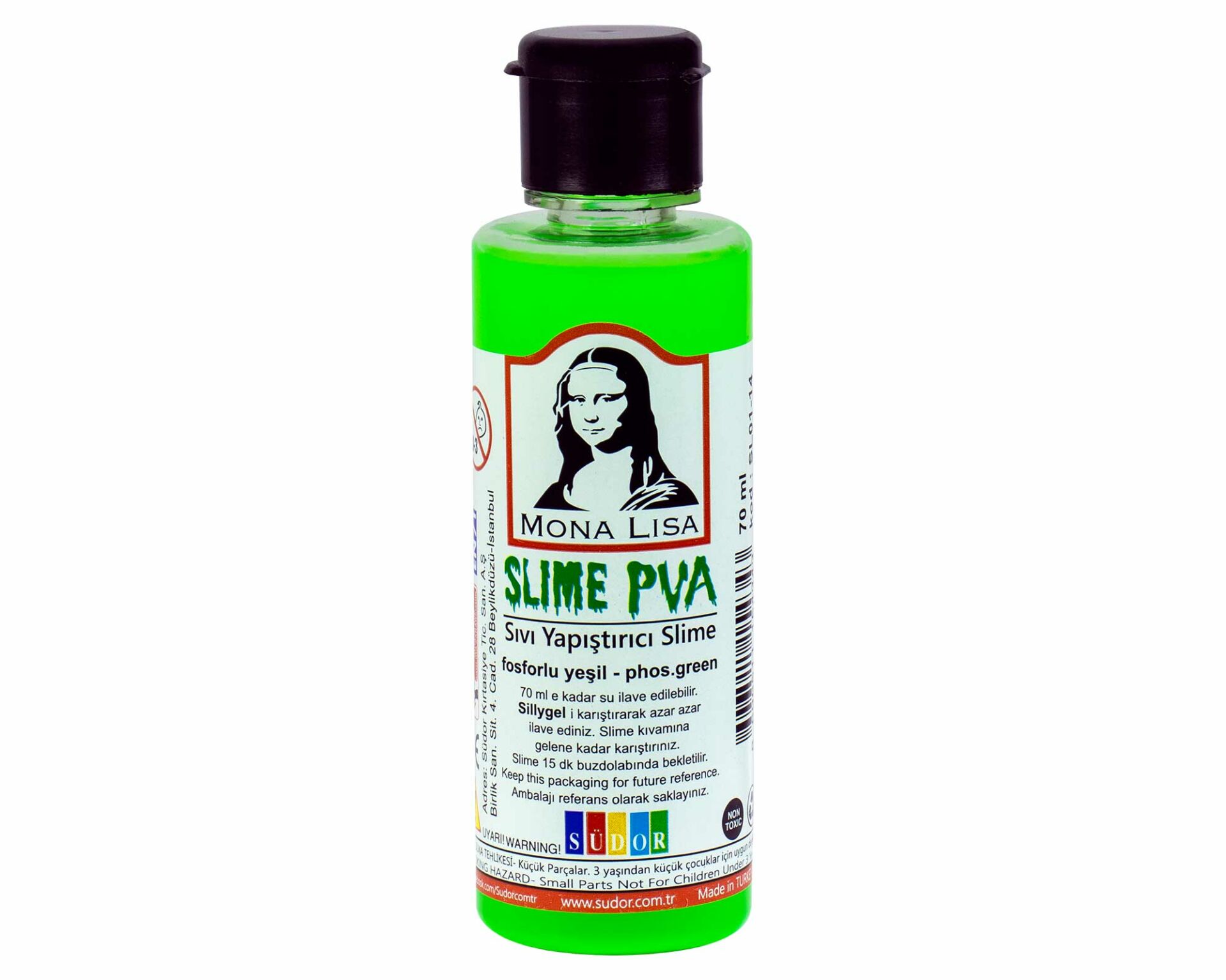 Mona Lisa Sıvı Yapıştırıcı Slime 70 Ml Fosforlu Yeşil