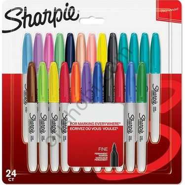 Sharpie Fine Permanent Markör 24 Lü Karışık Blister