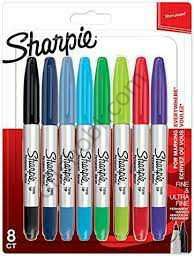 Sharpie Twin Tip Permanent Markör Karışık Renk 8 Li Blister