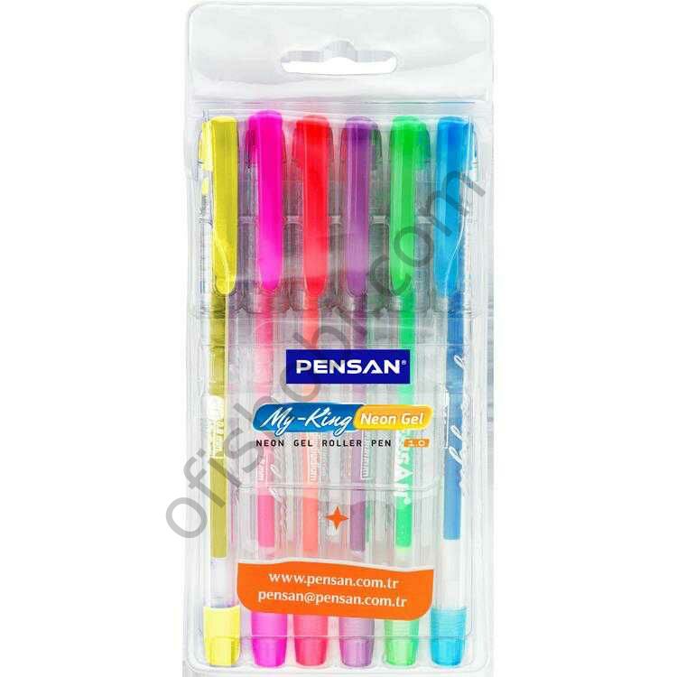 Pensan My-Kıng Neon Jel Kalem 6 Lı Set