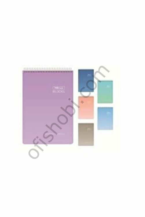 Gıpta Thebook Blocks Spiralli Sert Kapak Bloknot 17x24 100 Yaprak Kareli