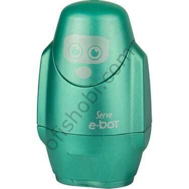Serve E-Bot Silgili Kalemtraş Metalik Yeşil Tekli