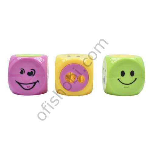 Taros Unick Color Emoji Çift Göz Kare Kalemtraş