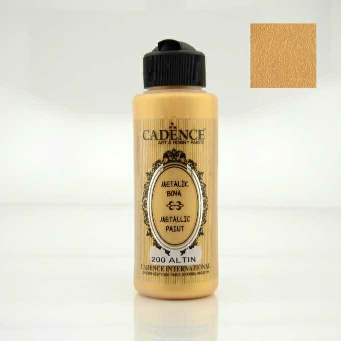 Cadence Metalik Sedefli Boya 200 Altın 120 Ml