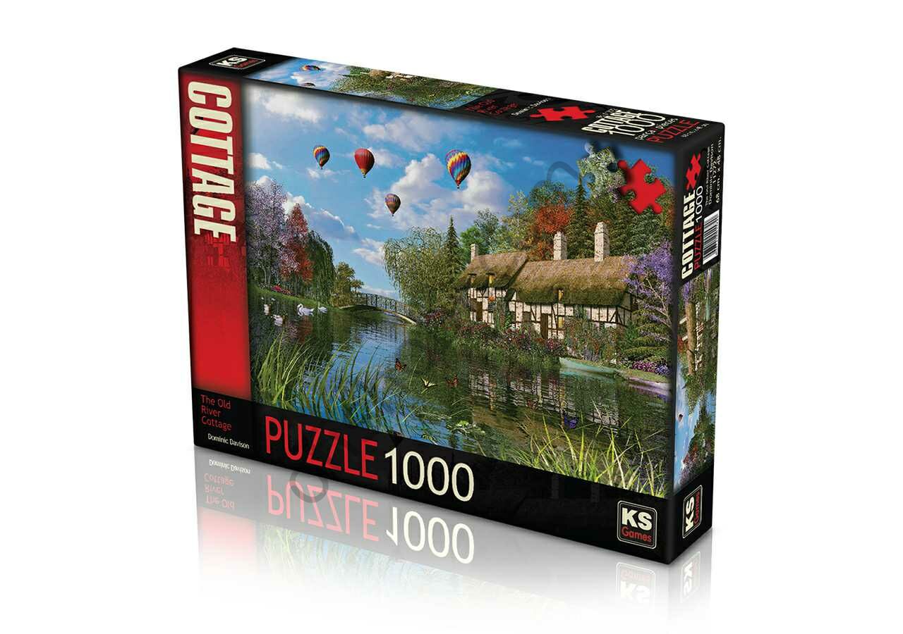 Ks Games 1000 Parça Puzzle Old River Cottage
