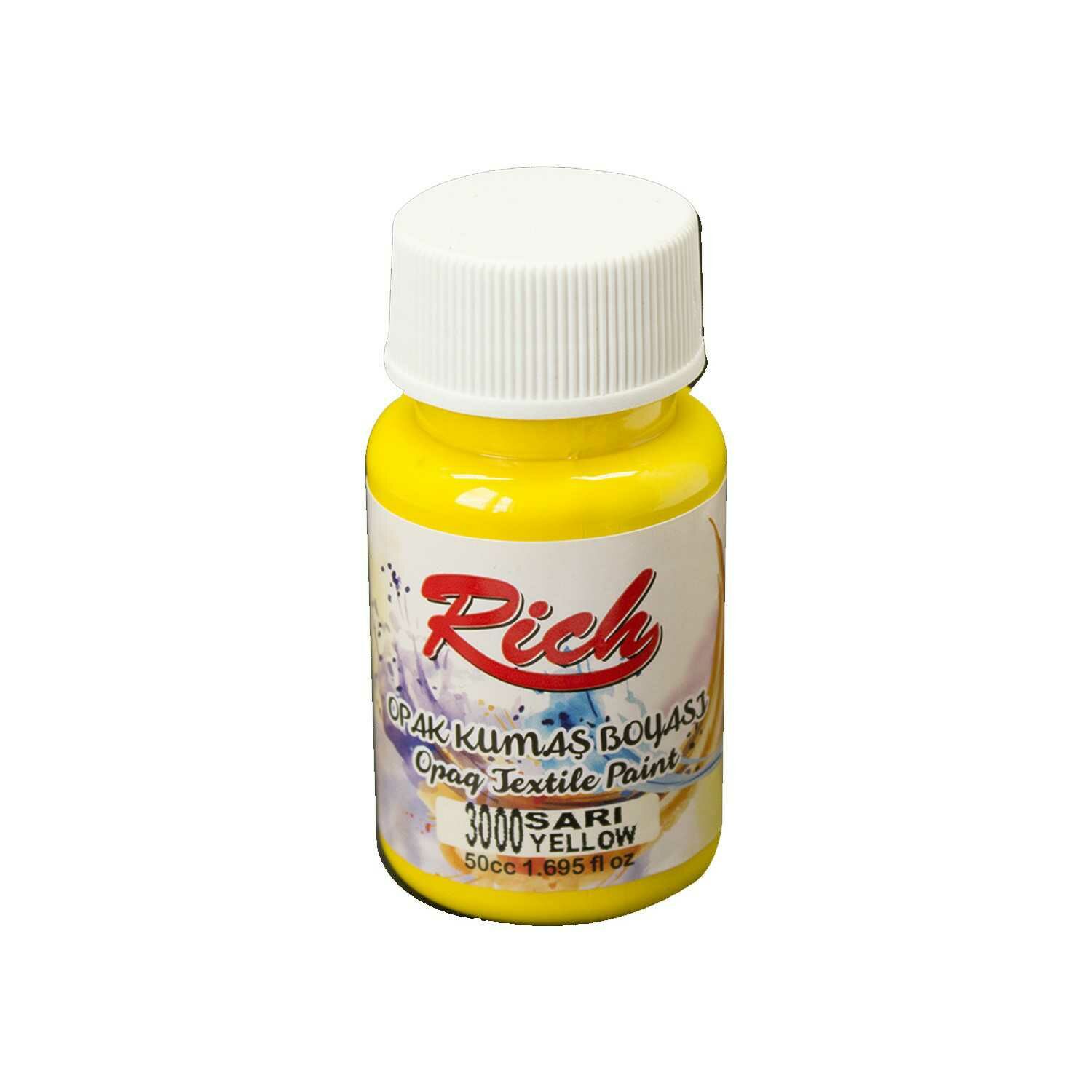 Rich Akrilik Kumaş Boyası 50 Cc Sarı