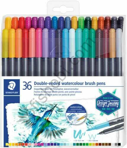 Staedtler 3001 Tb36 Çift Uçlu Watercolor Brush Keçeli Kalem 1.0-6.0 / 0.5-0.8 Mm 36 Li