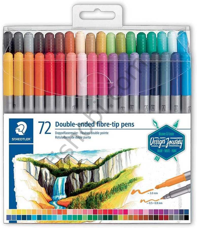 Staedtler 3200 Tb72 Çift Uçlu Keçeli Kalem 3.0/0.5-0.8 Mm 72 Li
