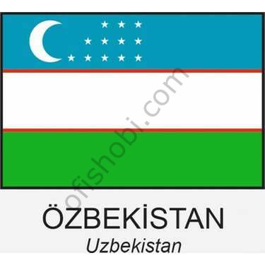 Buket 30x45 Cm Özbekistan Bayrağı