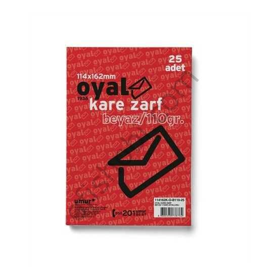 Oyal Kare Zarf 11x16 Beyaz 110 Gr 25 Li