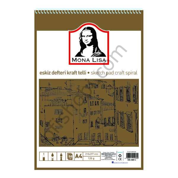 Südor Eskiz Defteri Kraft Telli A4 120 Gr 50 Yaprak