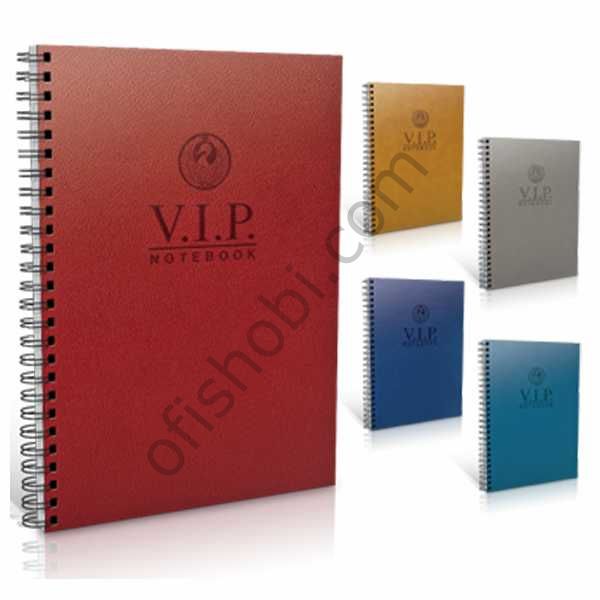 Gıpta Vıp Spiralli Deri Kapak Defter 17X24 140 Yp Kareli