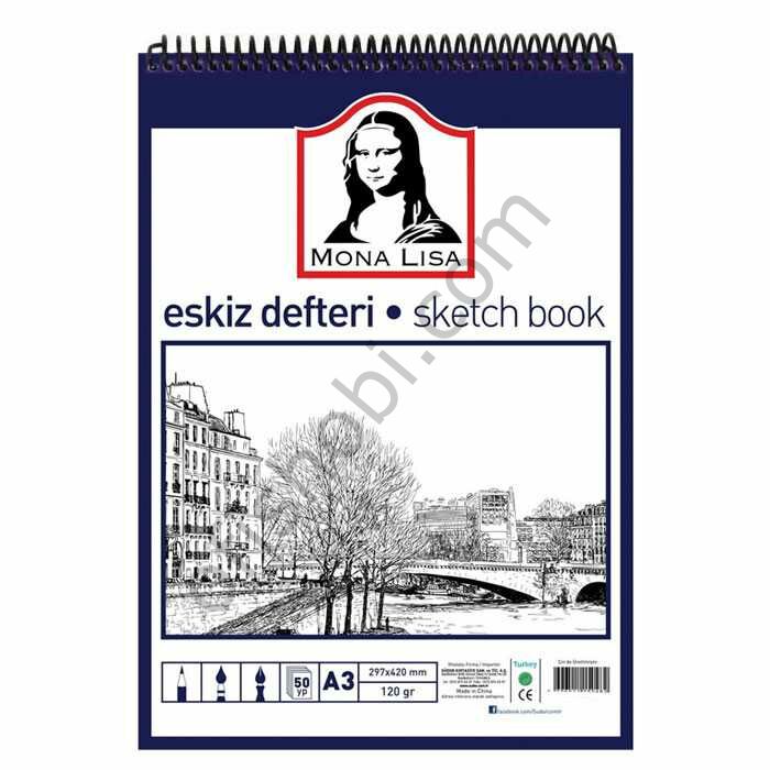 Südor Eskiz Defteri A3 120 Gr 50 Yaprak Telli