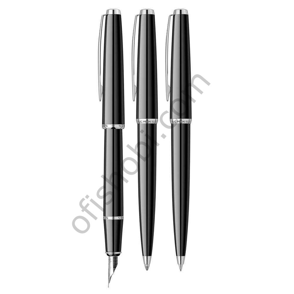 Scrikss 33 Dolmakalem - Tükenmez Kalem - Versatil 3 Lü Set Siyah