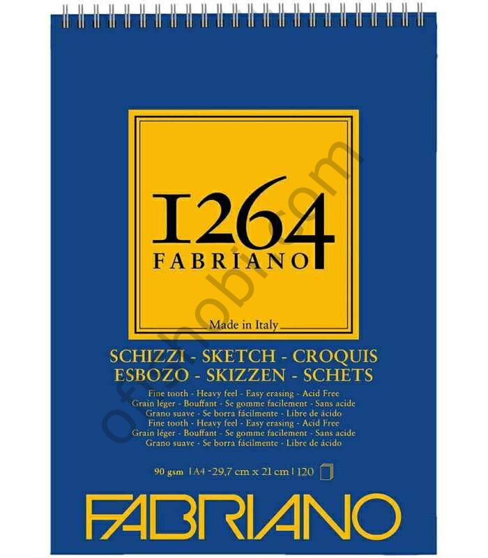 Fabriano 1264 Sketch Paper Üstten Spiralli Eskiz Defteri 90 Gr A4 120 Yaprak