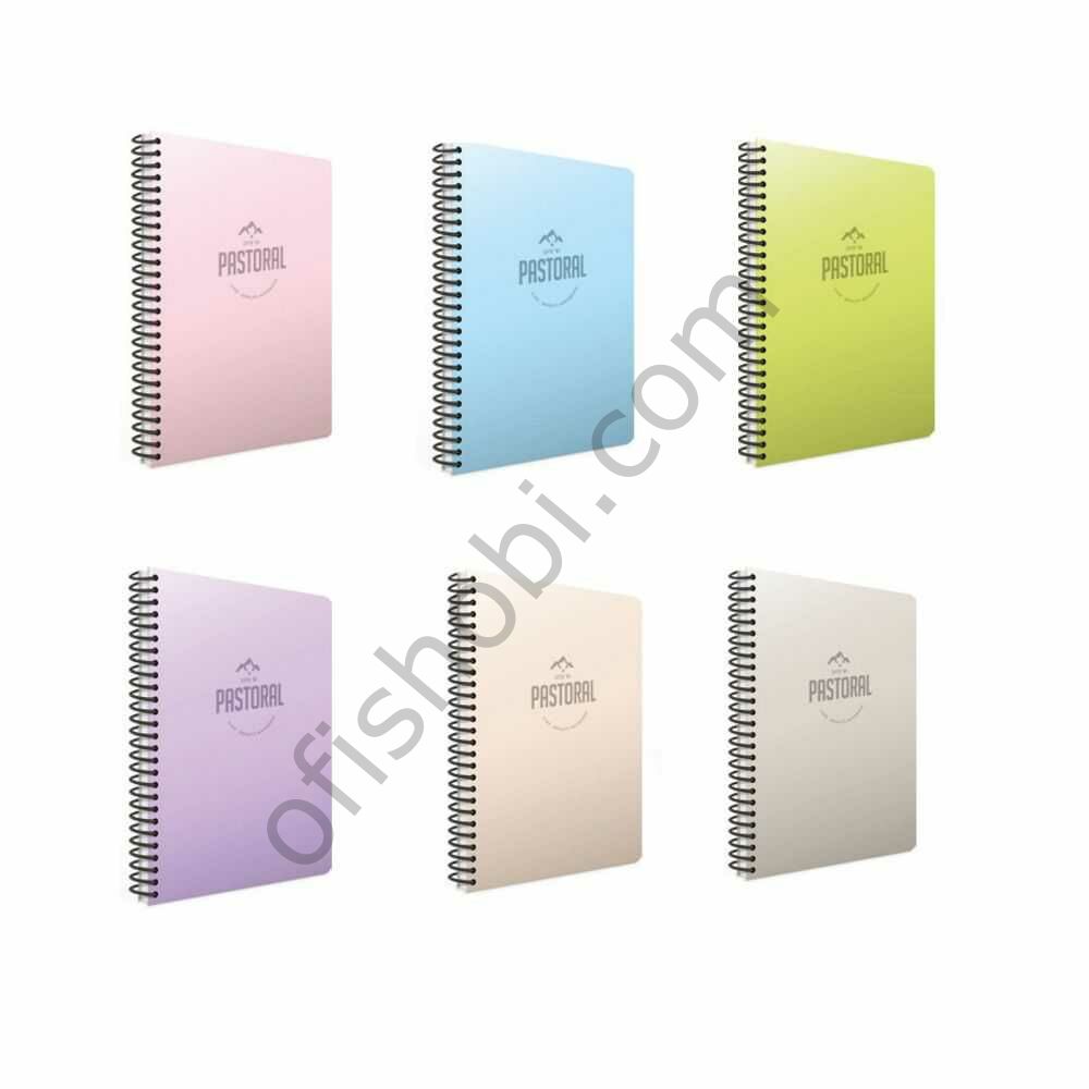 Gıpta Pastoral Spiralli Pp Kapak Defter A4 72 Yp Kareli