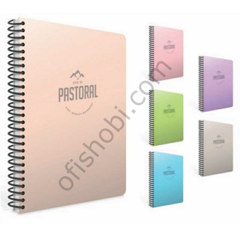 Gıpta Pastoral Spiralli Pp Kapak Defter 17x24 96 Yp Kareli