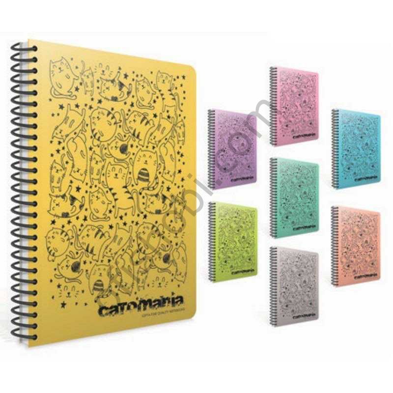 Gıpta Catomania Spiralli Pp Kapak Defter 17X24 80 Yaprak Çizgili