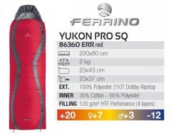 Ferrino Yukon Pro Sq Uyku Tulumu -12°C