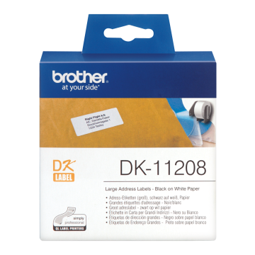 DK-11208 38X90mm 400'lü Geniş Adres Etiketi (DK Serisi, Termal)