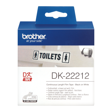 DK-22212 62mm Beyaz, Sürekli Form, Dayanıklı Film Etiket, 15 Metre (DK Serisi, Termal)