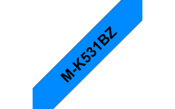 M-K531 12mm Mavi üzerine Siyah Etiket (M-Tape)