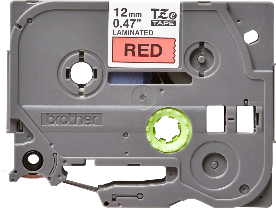 TZe-431 12mm Kırmızı üzerine Siyah Laminasyonlu Etiket (TZe Tape)