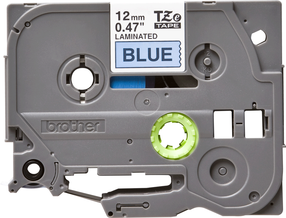 TZe-531 12mm Mavi üzerine Siyah Laminasyonlu Etiket (TZe Tape)