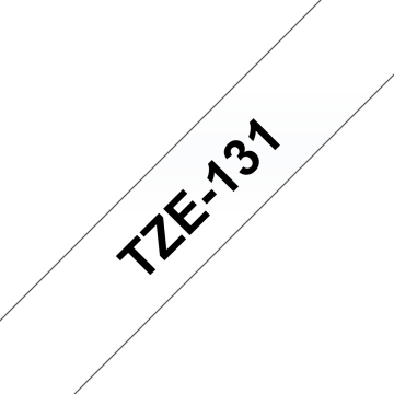 TZe-131 12mm Şeffaf üzerine Siyah Laminasyonlu Etiket (TZe Tape)